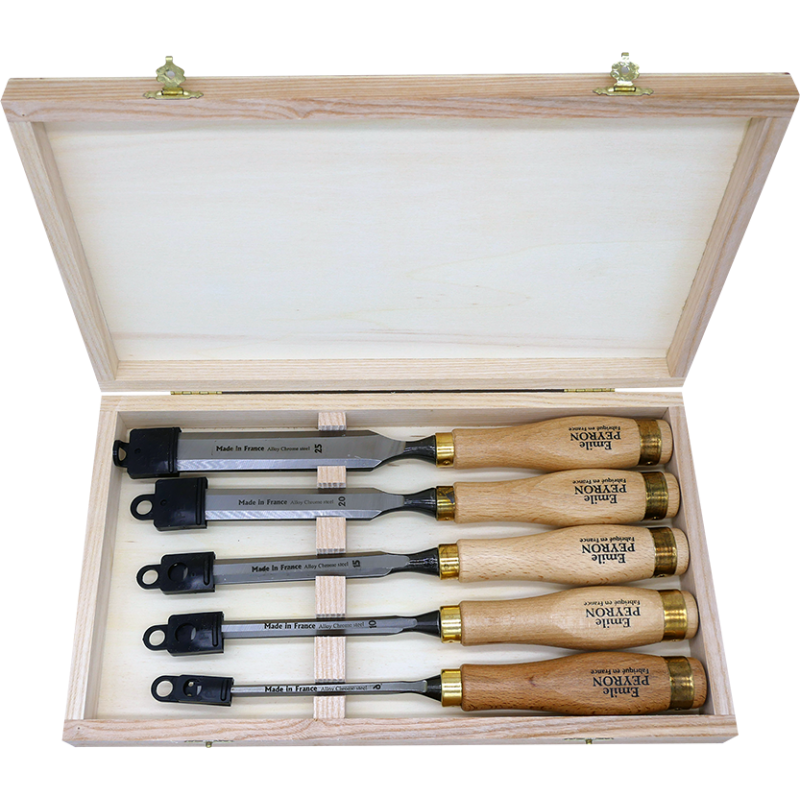 Coffret de 5 gouges de sculpteur Coffret de 5 gouges de sculpteur