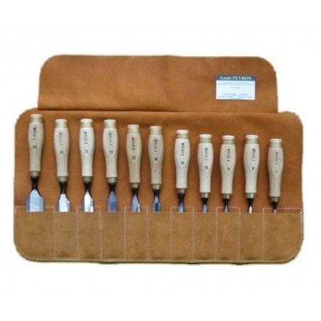 Pochette de 11 ciseaux de sculpteur