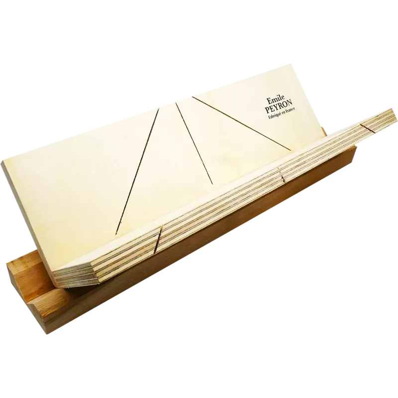 Boîte à onglets grand format 450 mm en bois massif pour corniches et moulures