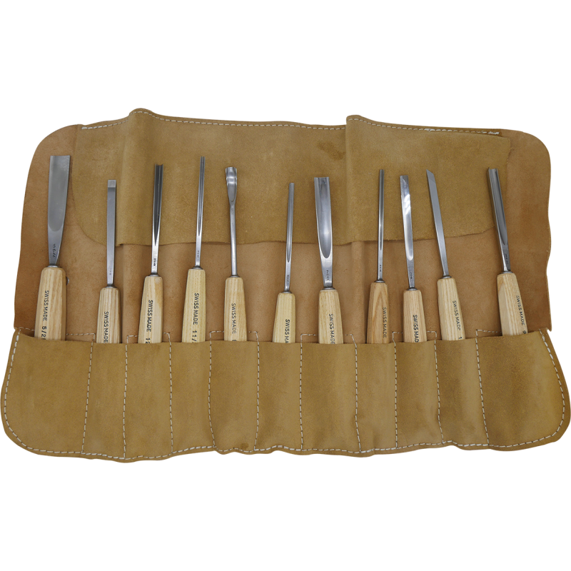 Trousse cuir 11 outils sculpture