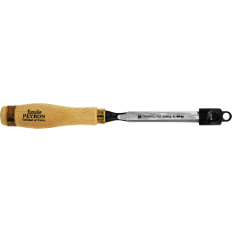 Ciseaux de sculpteur 6mm manche bois double virole laitonnée