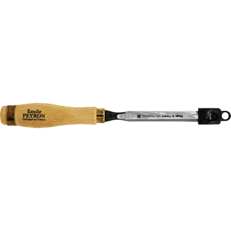 Ciseaux de sculpteur 6mm manche bois double virole laitonnée