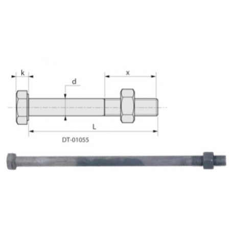 copy of BOULON CHARPENTE BOIS TÊTE HEXAGONALE GALVANISÉ À CHAUD