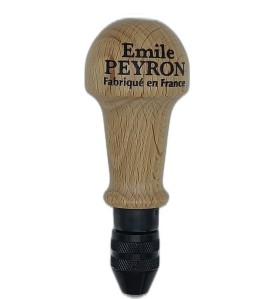 Mandrin à manche poire en bois pour micro-perçage manuel de 0,3 à 3,5 mm.