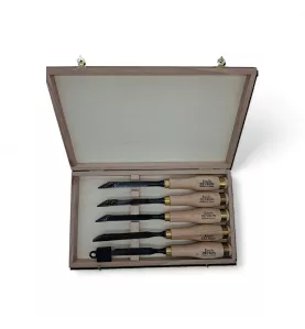 Coffret d'outil de mortaisage manuel largeur 8 mm avec manche renforcé.