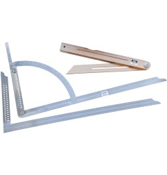 Kit traçage charpentier Emile Peyron – Équerres + fausse équerre