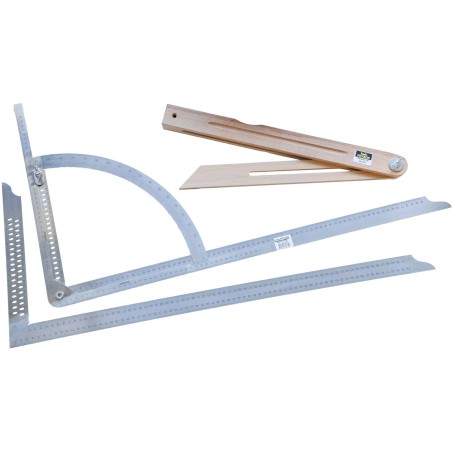 Kit traçage charpentier Emile Peyron – Équerres + fausse équerre