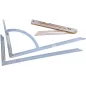 Kit de Traçage Charpentier Emile Peyron – Équerre ALPHA 800 mm + Équerre Charpentier 800 mm + Fausse Équerre Bois