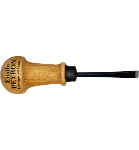 Gouge de sculpteur plate droite 10mm | Outillage Emile Peyron