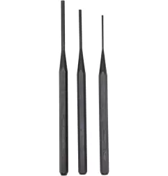 Jeu de 3 chasse-goupilles mécaniques diamètres 2, 3 et 4 mm en acier Chrome-Vanadium