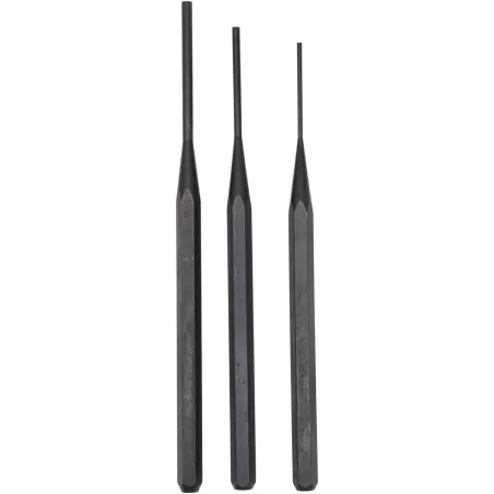 Jeu de 3 chasse-goupilles mécaniques diamètres 2, 3 et 4 mm en acier Chrome-Vanadium