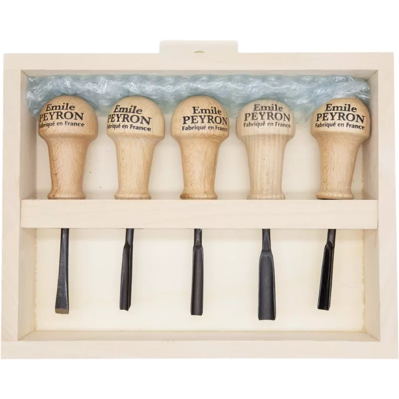Coffret de 5 gouges de sculpteur