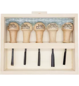 Coffret 5 gouges de sculpteur | Outillage Emile Peyron