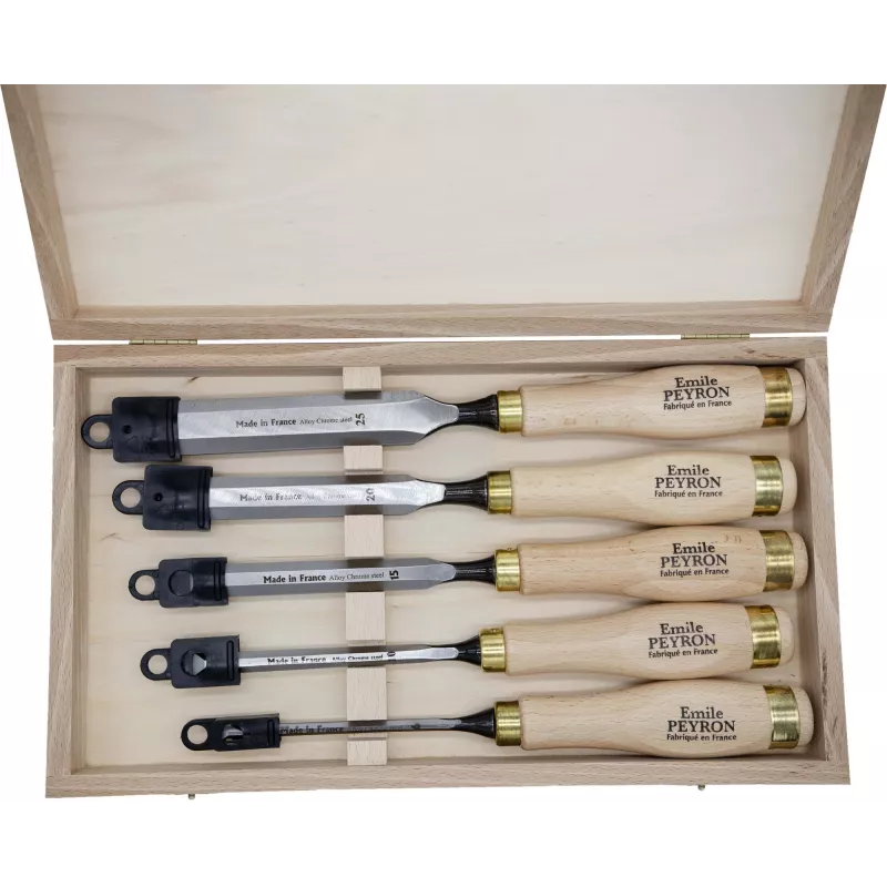 Coffret de 5 ciseaux à Bois