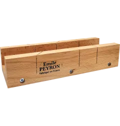Gamme de boîtes à onglets en bois Émile Peyron pour coupes de précision.