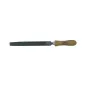 Lime mi-ronde pour métaux 250 mm taille mi-douce - Manche bois