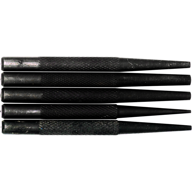 Chasse pointe cylindrique moleté (jeu de 5 outils)