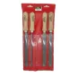 Jeu de 4 limes d'ajusteur pour métaux 200 mm emmanchées – Trousse de rangement Jeu de 4 limes d'ajusteur pour métaux 200 mm emmanchées – Trousse de rangement