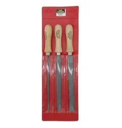 Jeu de 3 Râpes à Bois 200 mm Moyenne Piqûre – Trousse Atelier