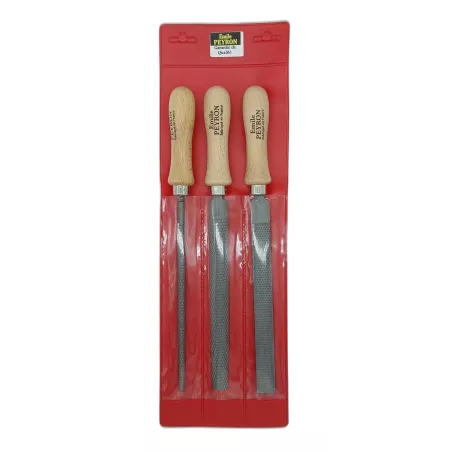 Jeu de 3 Râpes à Bois 200 mm Moyenne Piqûre – Trousse Atelier