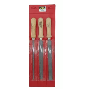 Jeu de 3 Râpes à Bois 200 mm Moyenne Piqûre – Trousse Atelier