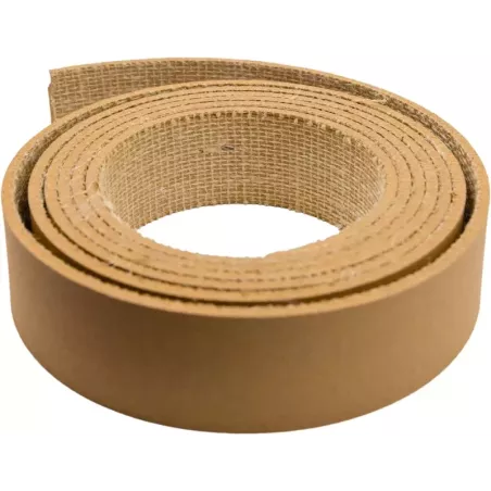 Garniture de protection en liège et caoutchouc pour bandage de volant de scie à ruban.