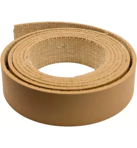 Garniture de protection en liège et caoutchouc pour bandage de volant de scie à ruban.