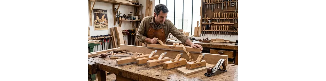 Rabots en bois semelle cormier et d'atelier | Émile Peyron