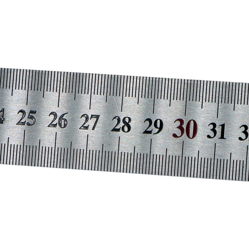 Réglet inox avec lecture facilitée 15mm L150 à 300mm - METRICA